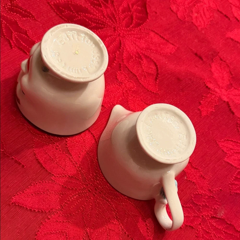 Set of Vintage 1996 limited edition Baileys Winking Face creamer and sugar bowl